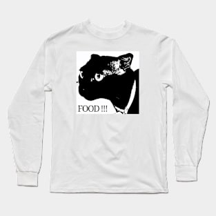 Black Cat Need Food Collection Long Sleeve T-Shirt